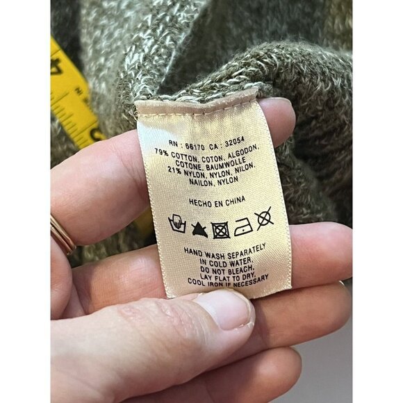 Anthropologie Sparrow Womens Cardigan Sweater Green Open Front Cozy Boho XS - Picture 13 of 13